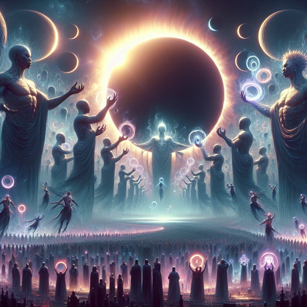 Spectacular Solar Eclipse: Mystic Arts in Mixed-Media