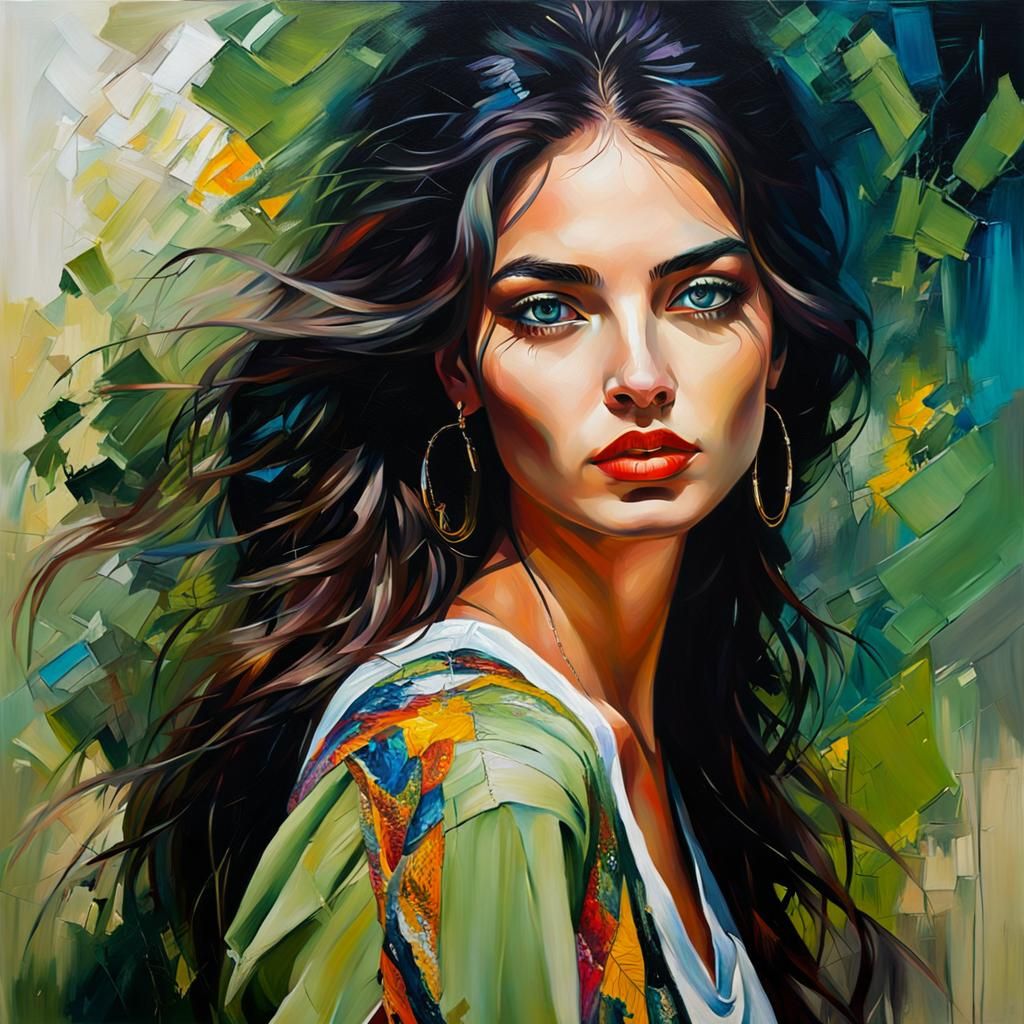 Portrait of a young beautiful woman.