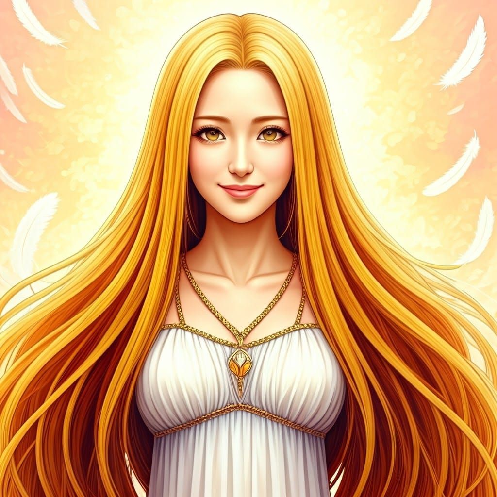 Elegant Portrait of a Golden-Haired Woman