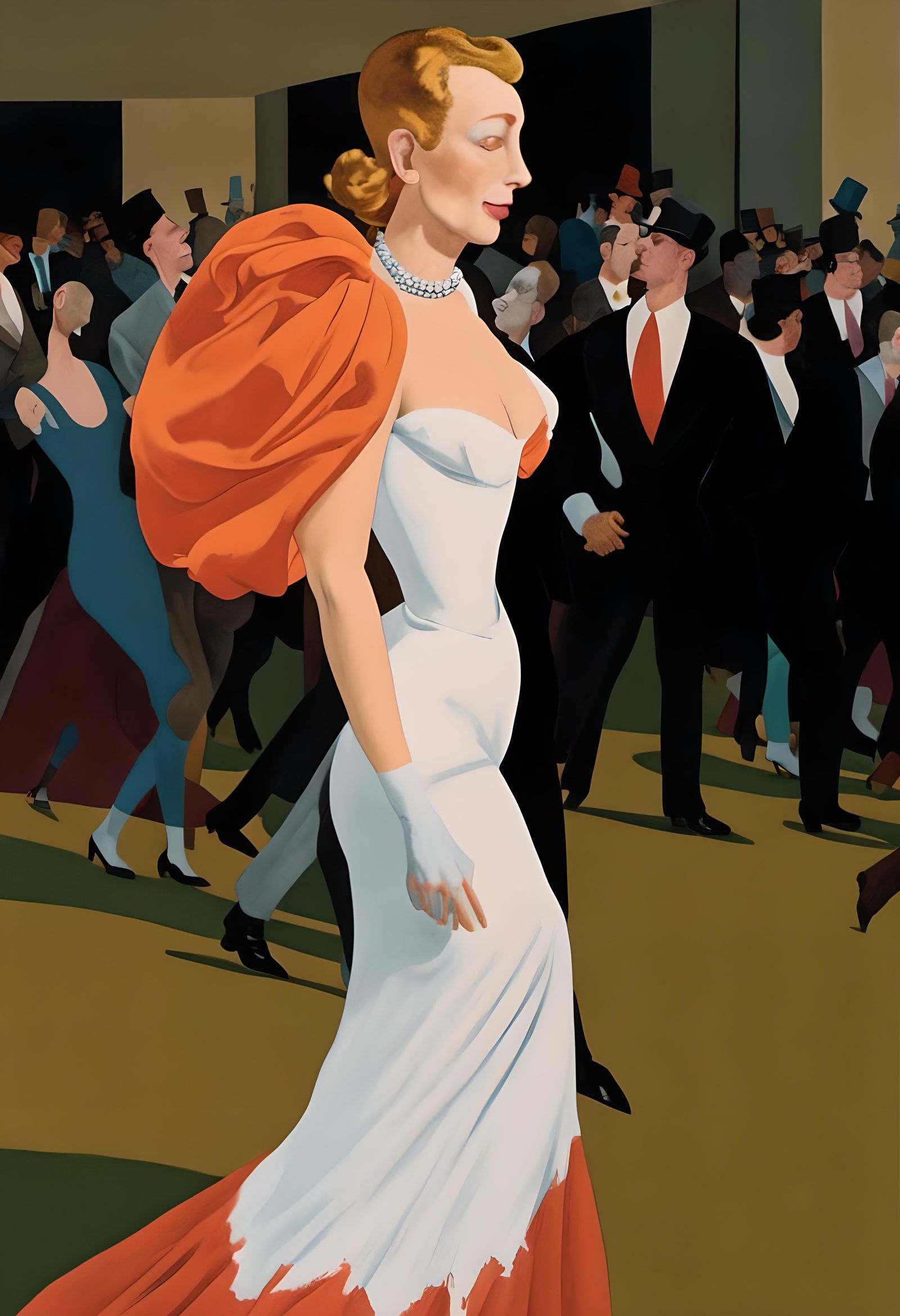 Vibrant Gown: High-Resolution 3D Rendering