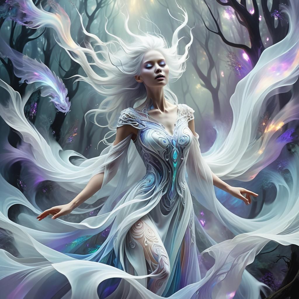 Banshee's Cry: Abstract Fractal Vector Art