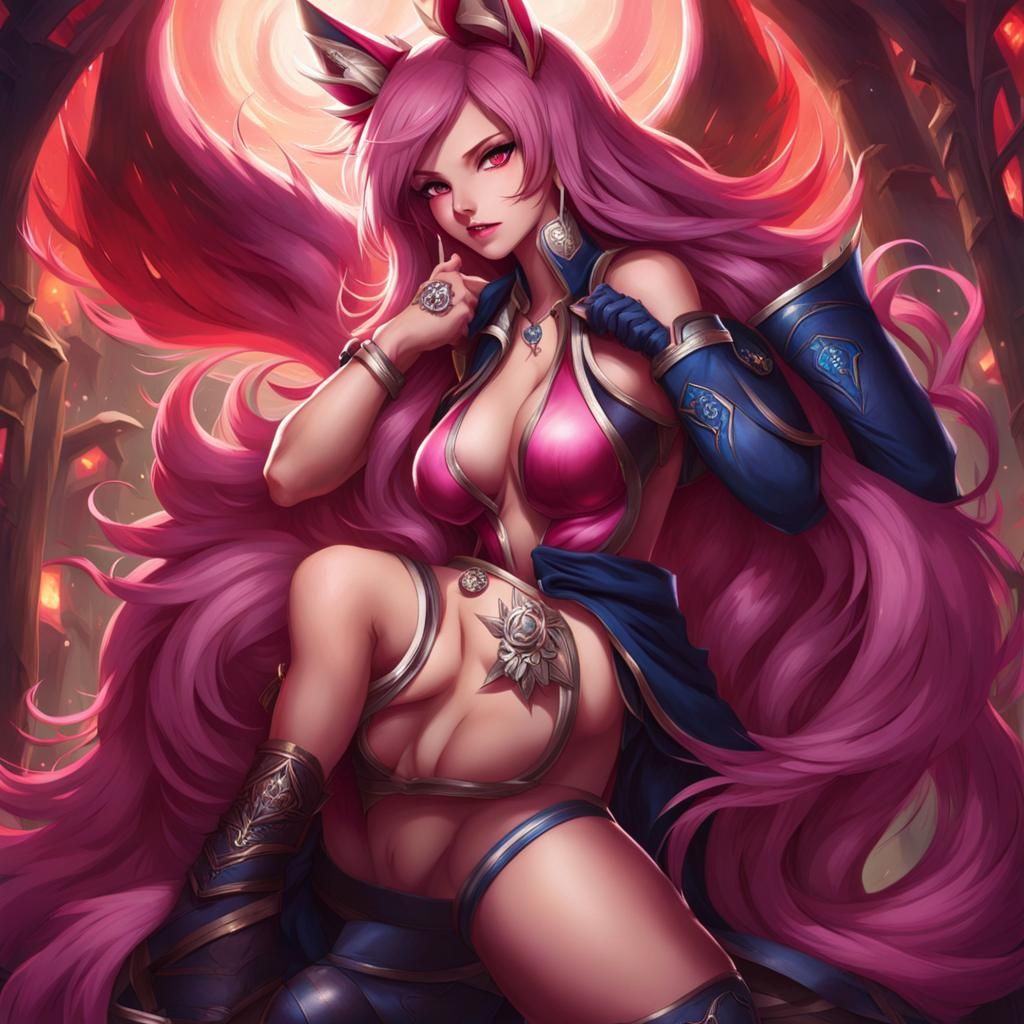 Stylized Portrait of a Woman with Tattoos