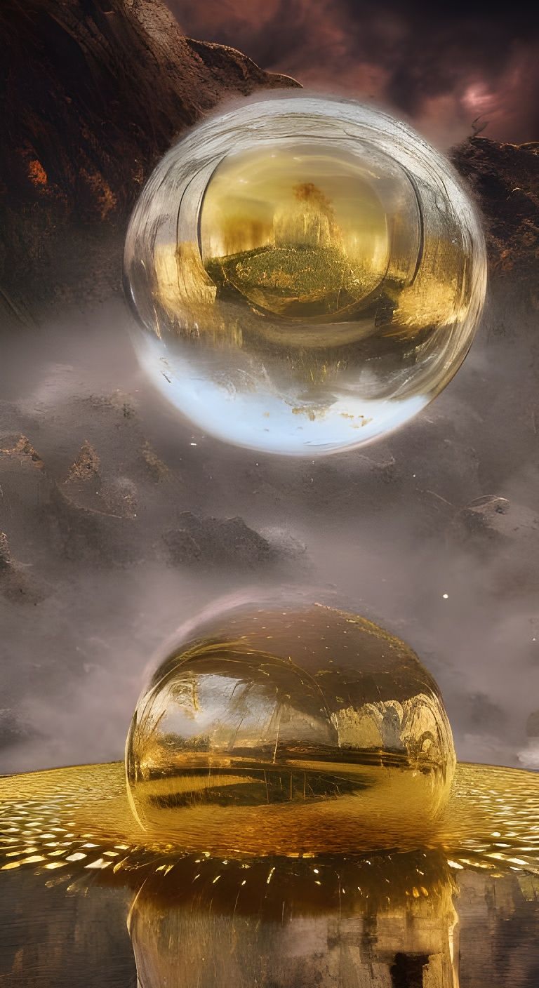 Angels Trapped in Fiery Glass Spheres