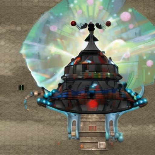 Steampunk Alien Assembly Line in 3D