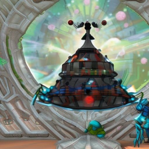 Reptilian Aliens on Steampunk Assembly Line