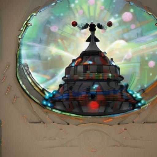 Reptilian Alien Assembly Line in Steampunk Style