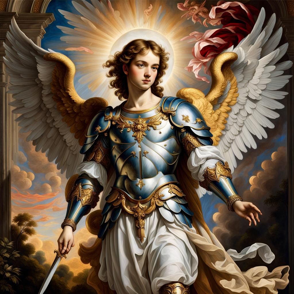 Archangel Michael in Majestic Renaissance Style