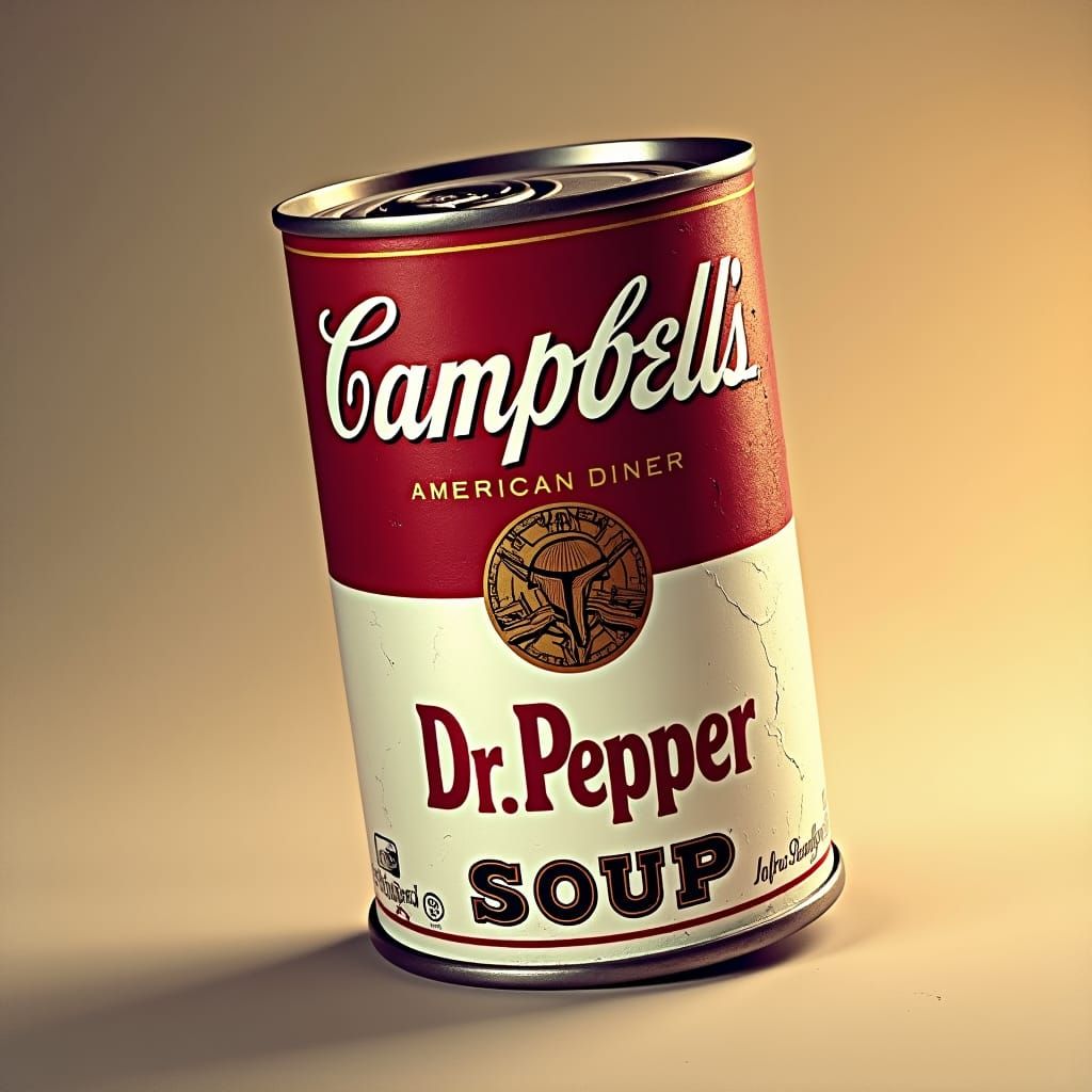Retro Campbell's Dr. Pepper Soup Can Design