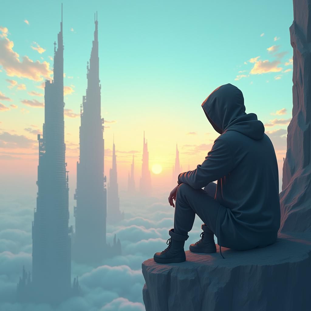 Mystical Towers Beckon in Anime-Inspired Landscape