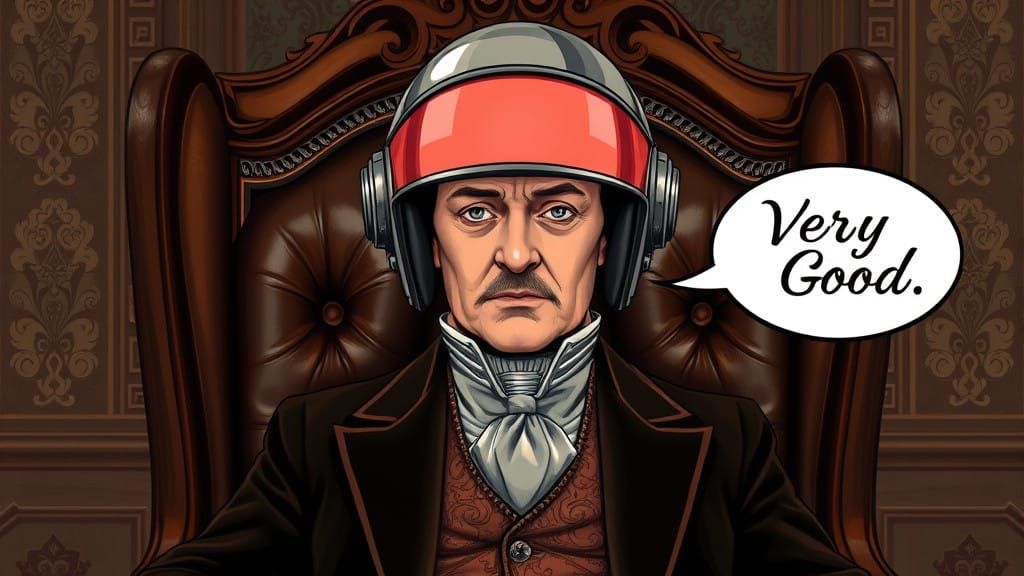 Regal Gentleman in Elegant Space Attire