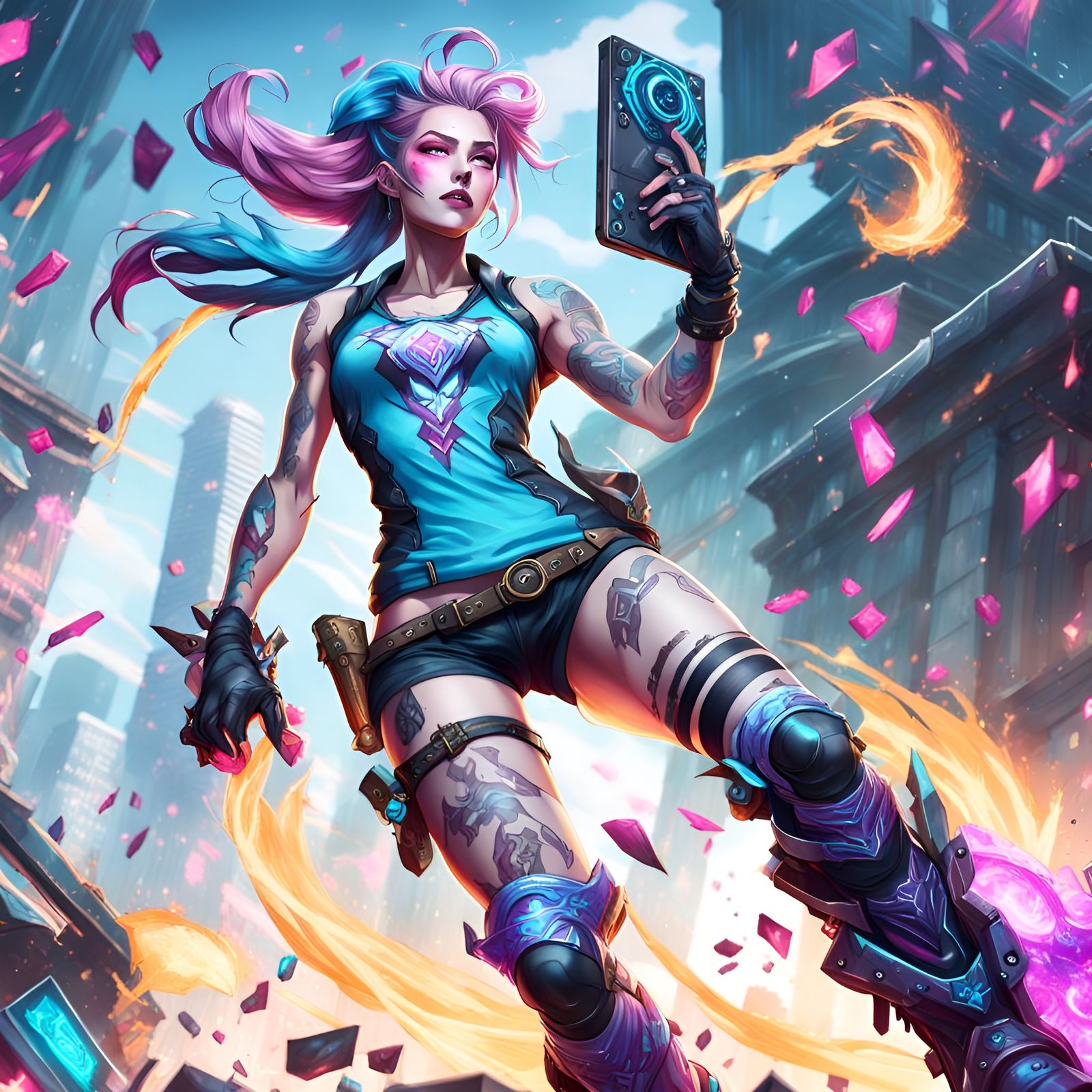 Jinx from Arcane: Hyperdetailed Pinup in 4K