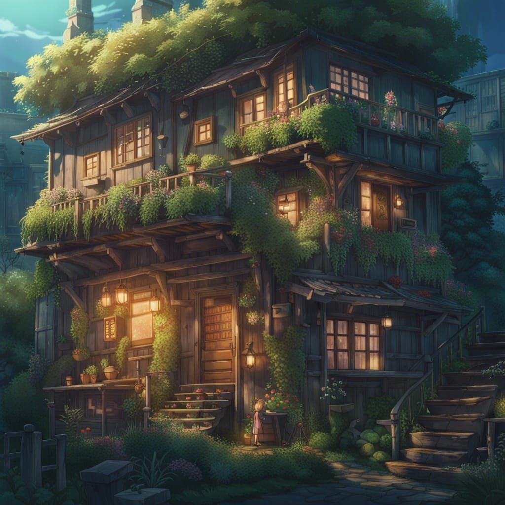 Cozy Witch's House: Studio Ghibli Anime Visual
