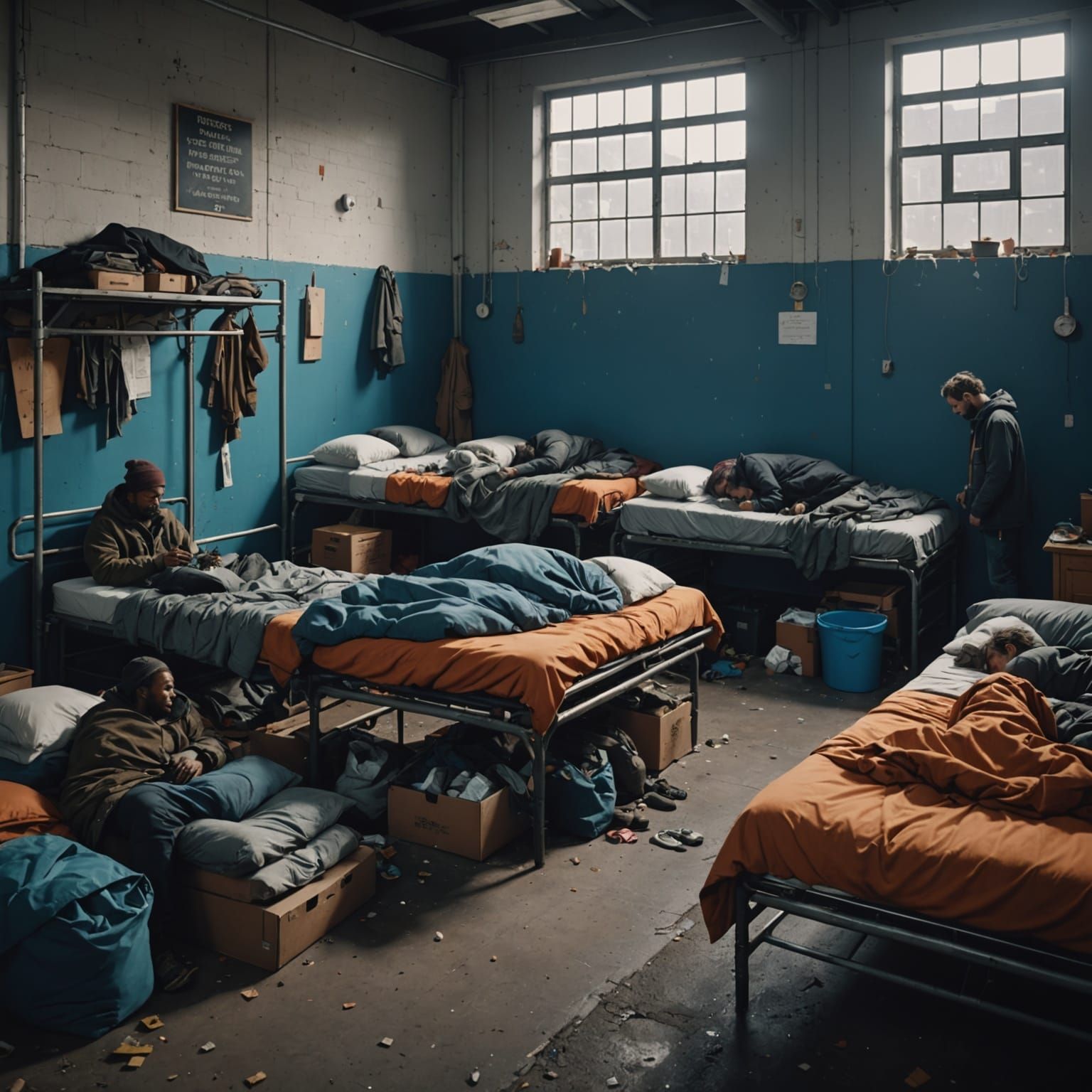 Compassionate Workers Aid Homeless In Shelter