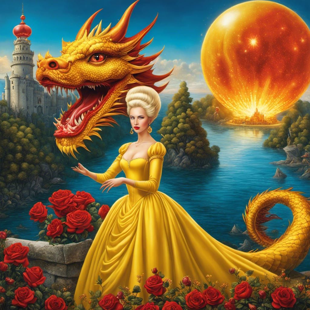 A dragon in princess clothing/disguise