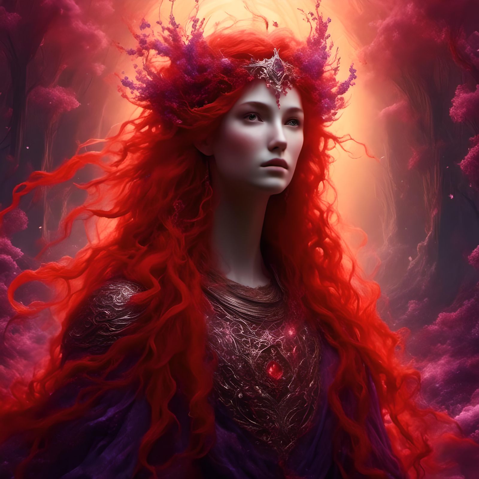 Alien Punk Portrait in Dark Fantasy Style