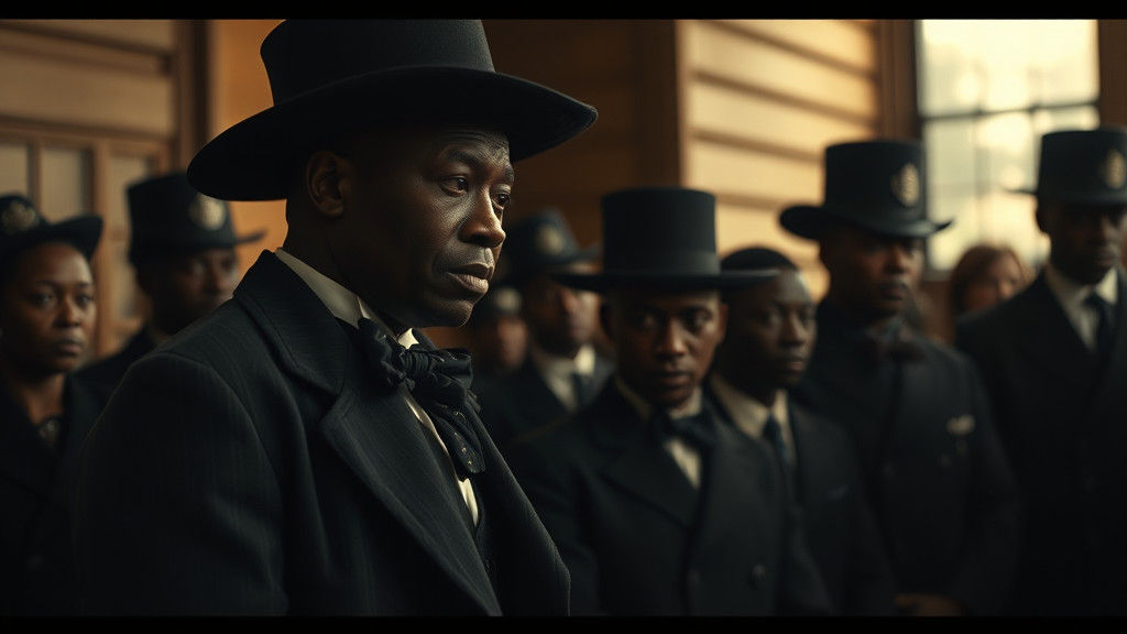 Cinematic Film Still from the Jim Crow Era