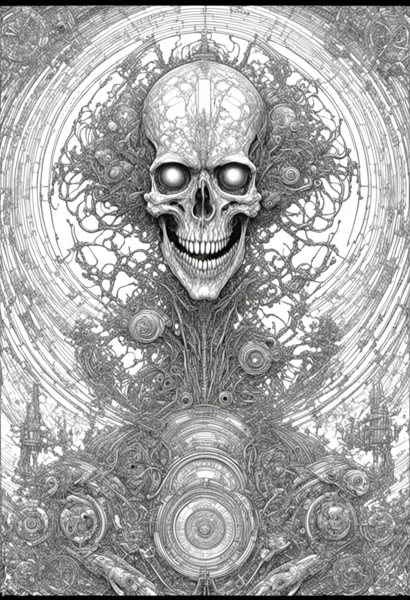 Surreal Horror Image of Violent Death