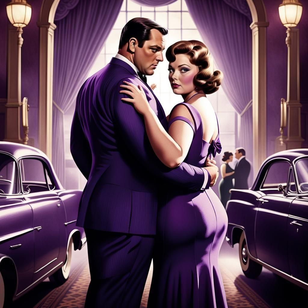 Vintage Movie Poster of Spy Couple in Action