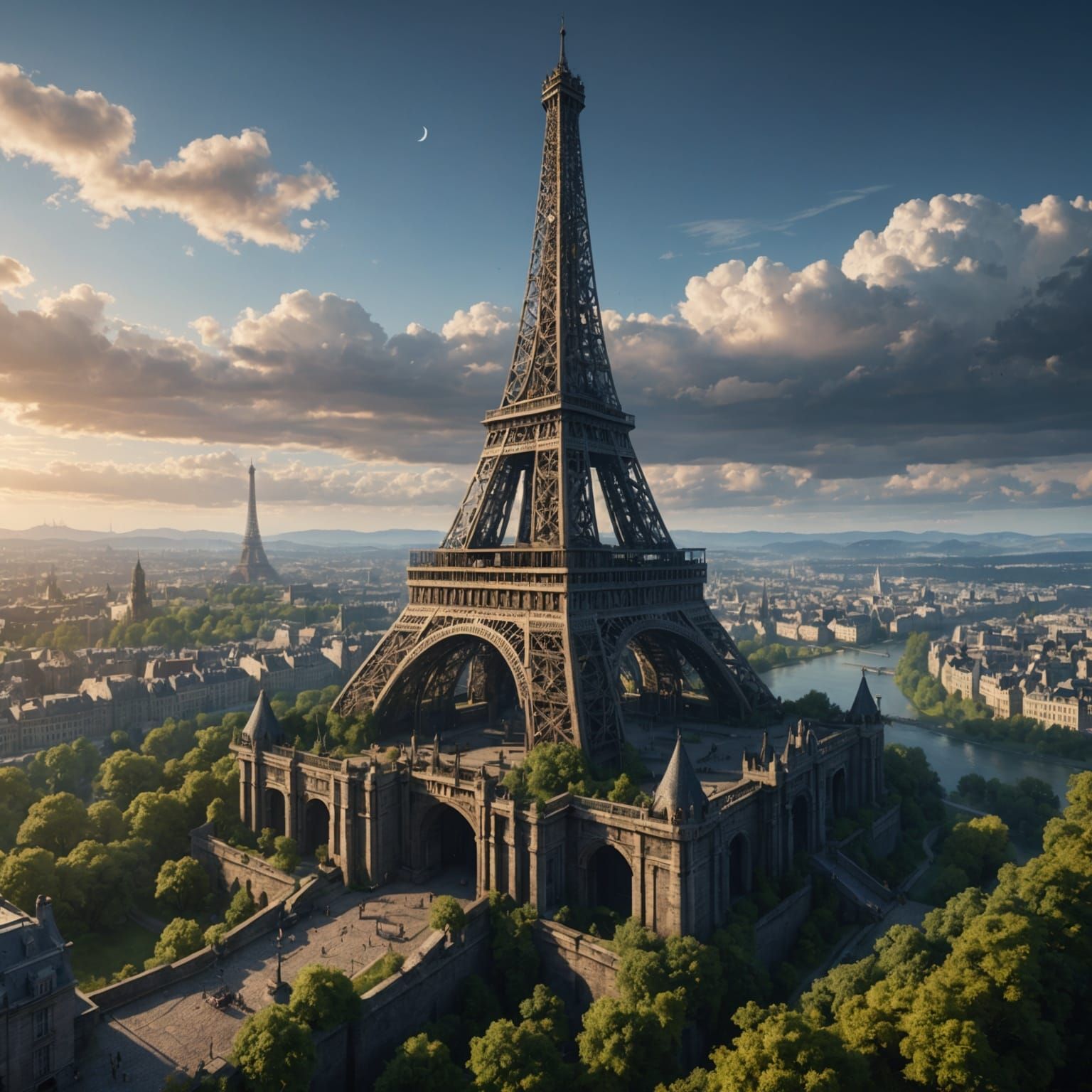 Eiffel Tower: Detailed Matte Painting in Unreal Engine