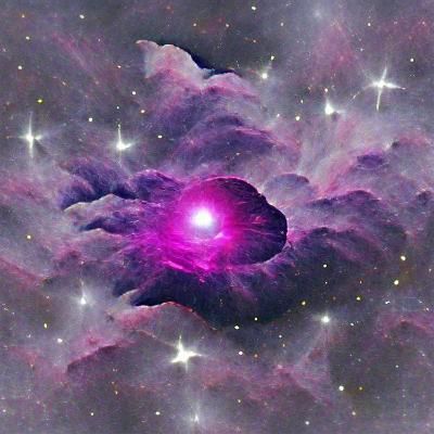 Pink and Purple Nebula Cloud