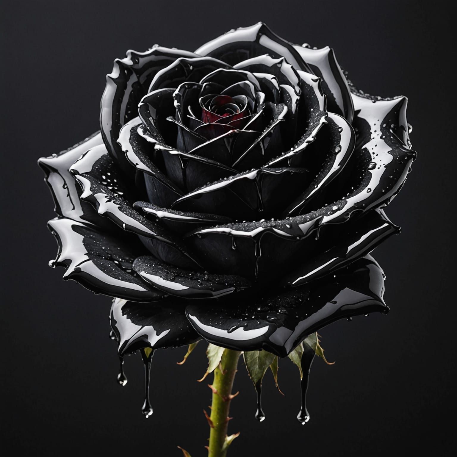 Melting Black Rose: A Study in Decay
