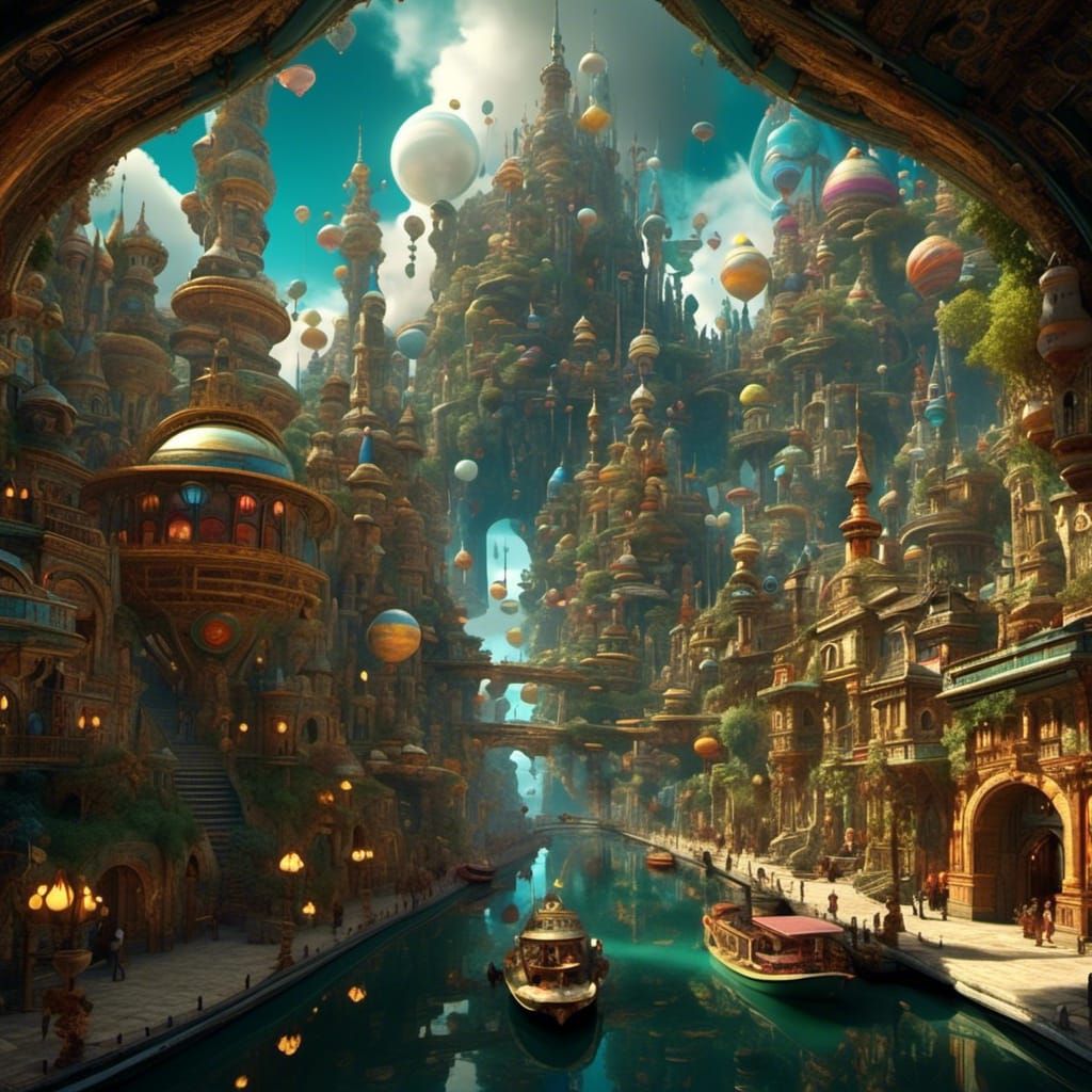 Futurama Scene in Epic Digital Matte Painting