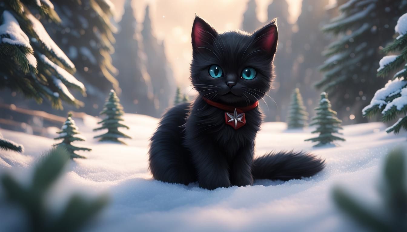 "hyperrealistic Black Cat marvel as a cute chibi, full body ...