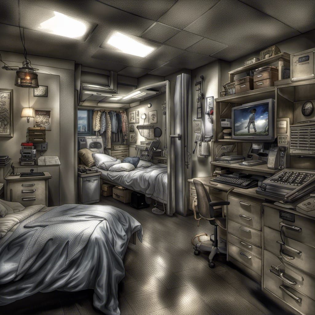 Hyperrealistic Sleep Pod Entrance with Intricate Details