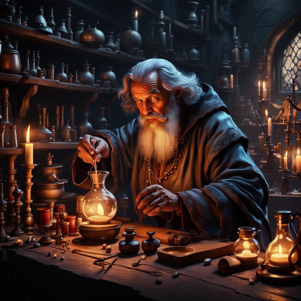 Middle Age Alchemist's Lab: Magic Potion