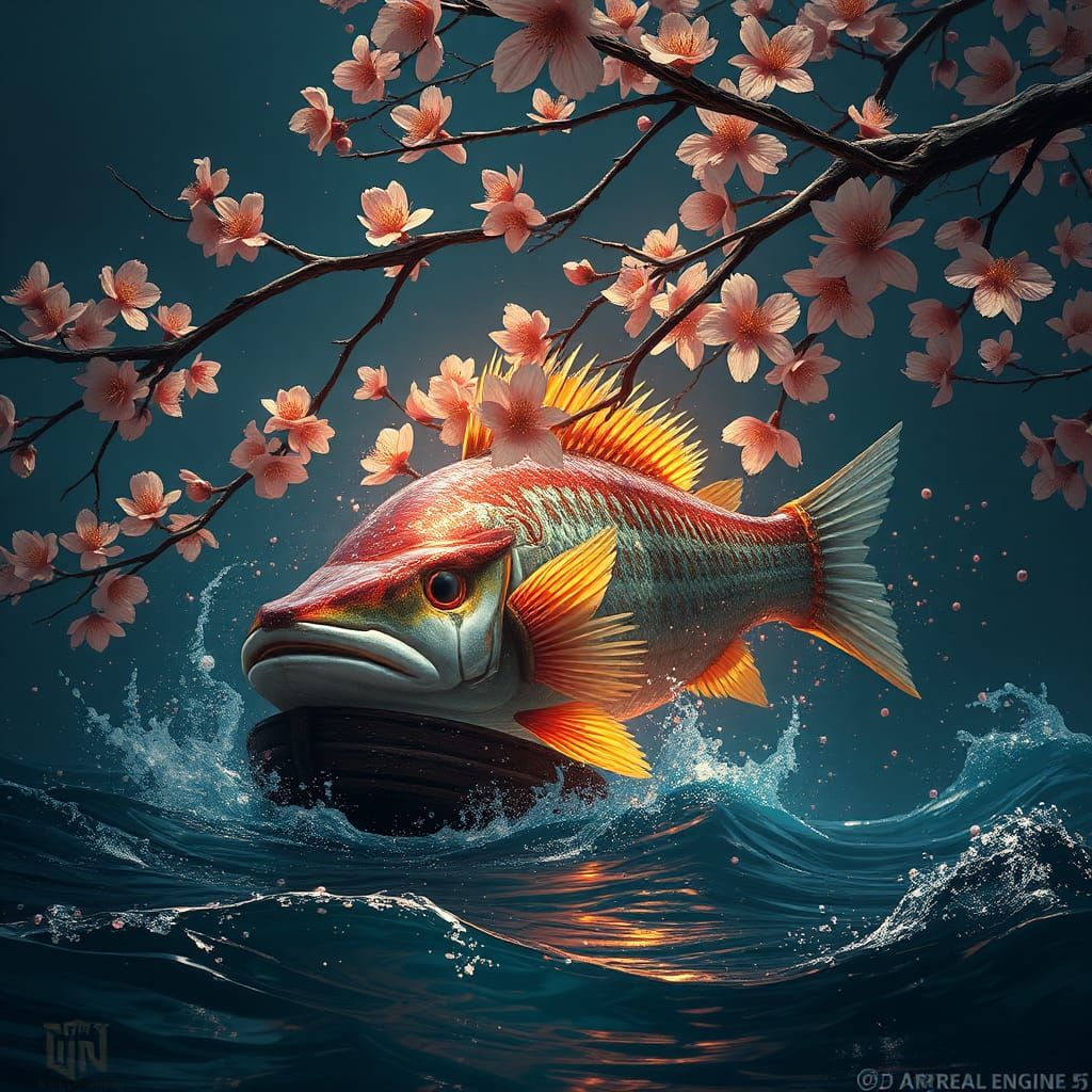 Fantasy Chestnut Blossom Scene in Matte Painting Style