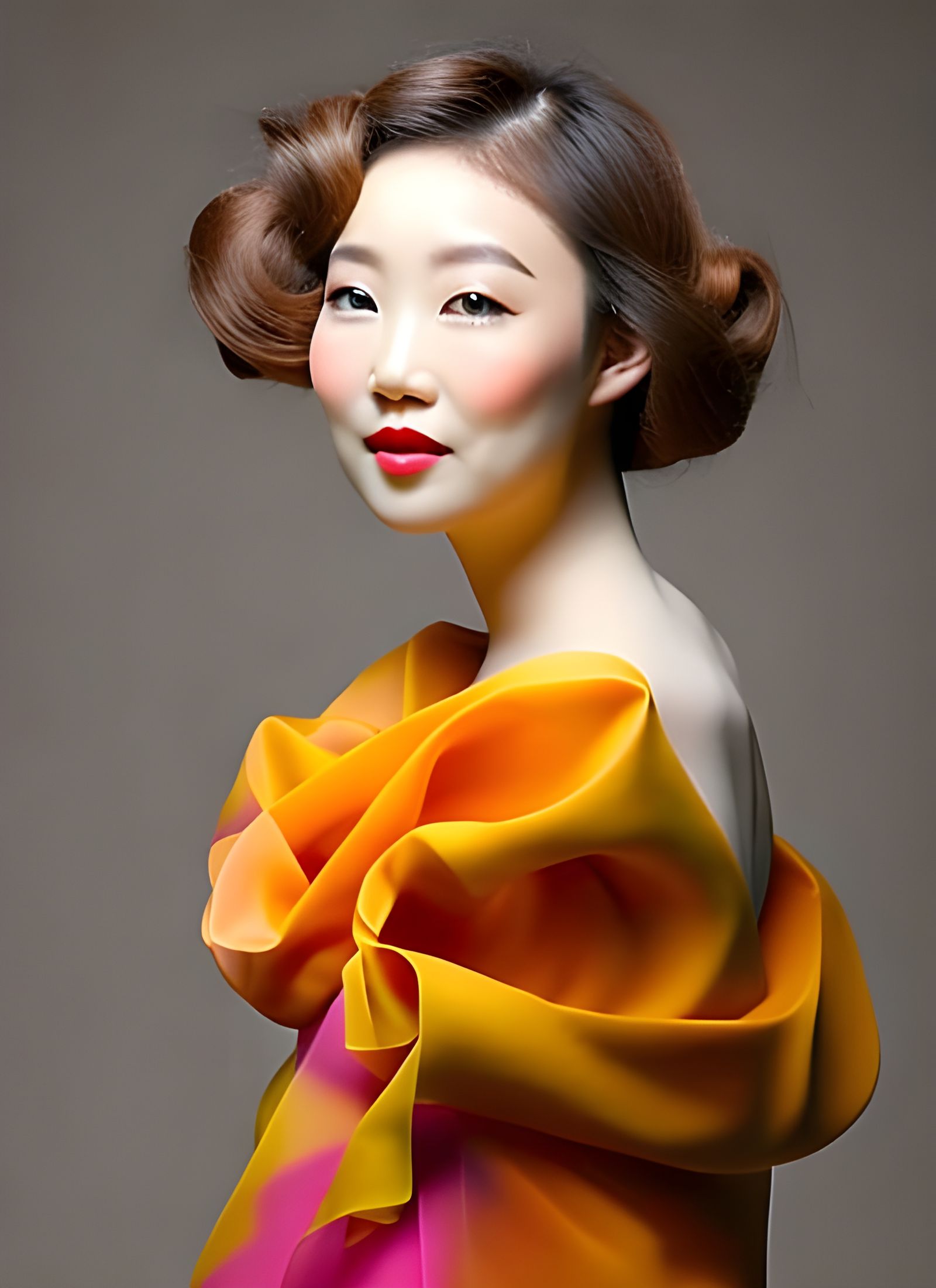 Renaissance Woman Portrait in Golden Hour Lighting