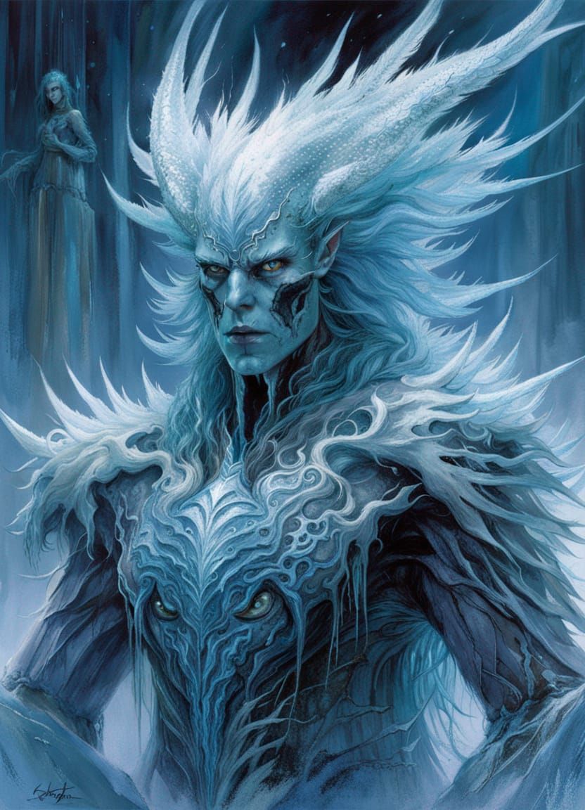 Elegant and Dangerous Ice Elemental Creature