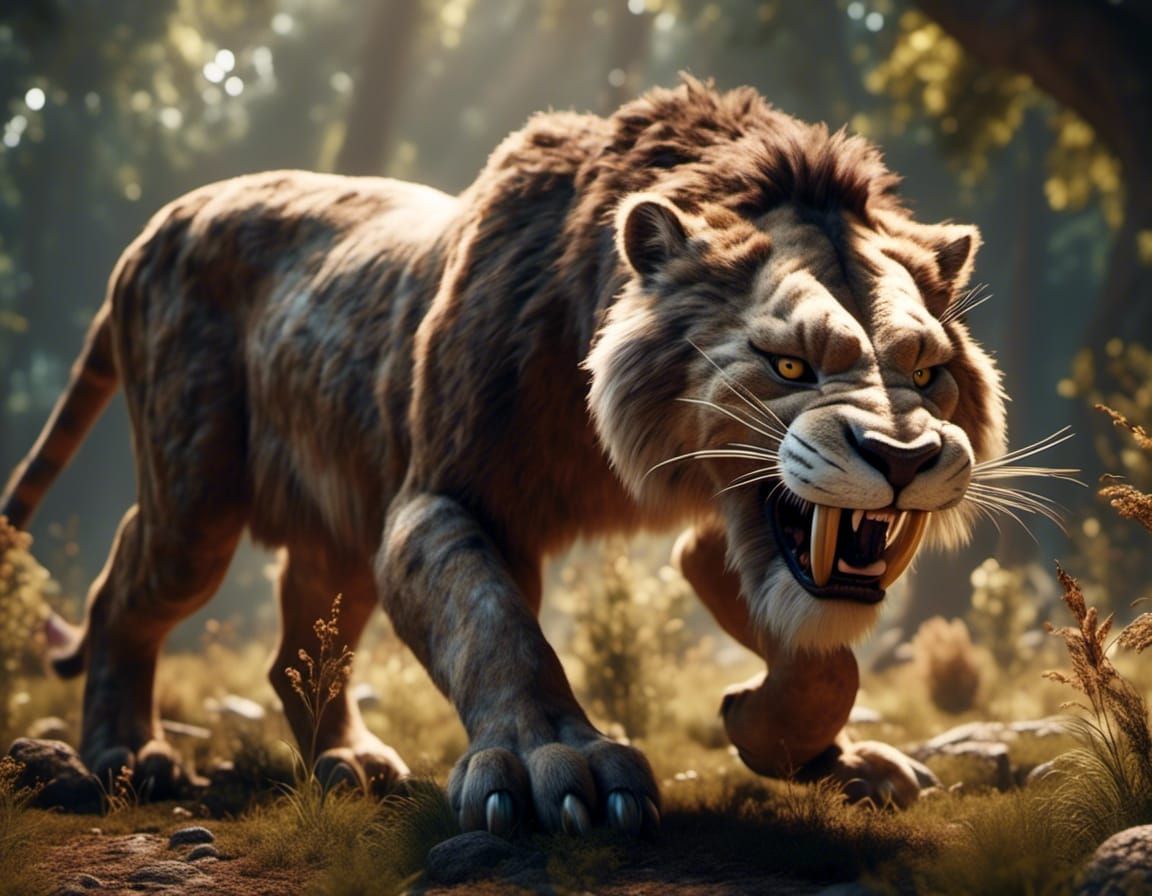 Saber-toothed Smilodon
