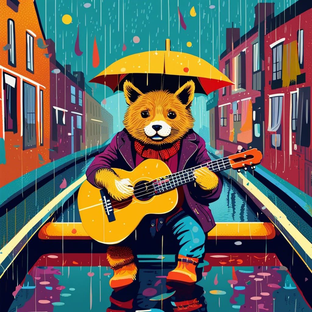 Hamish Plays Ukulele: Pop Art Screen Print