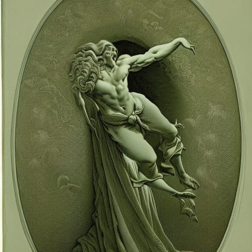 Dark Horror Scene in Doré Style