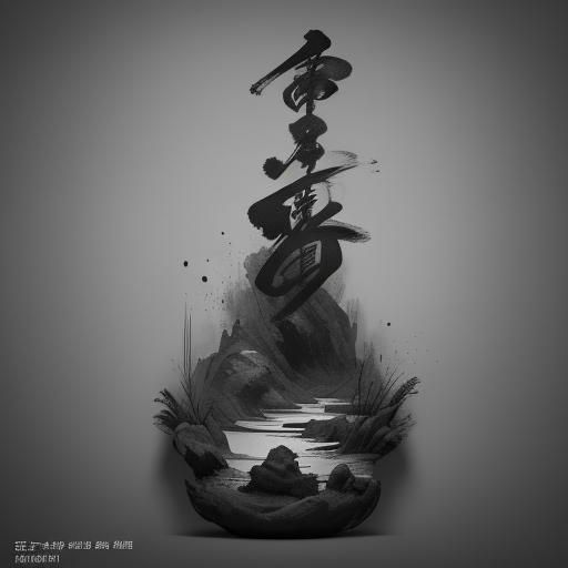 Sink Room in Chinese Ink Wash Painting Style