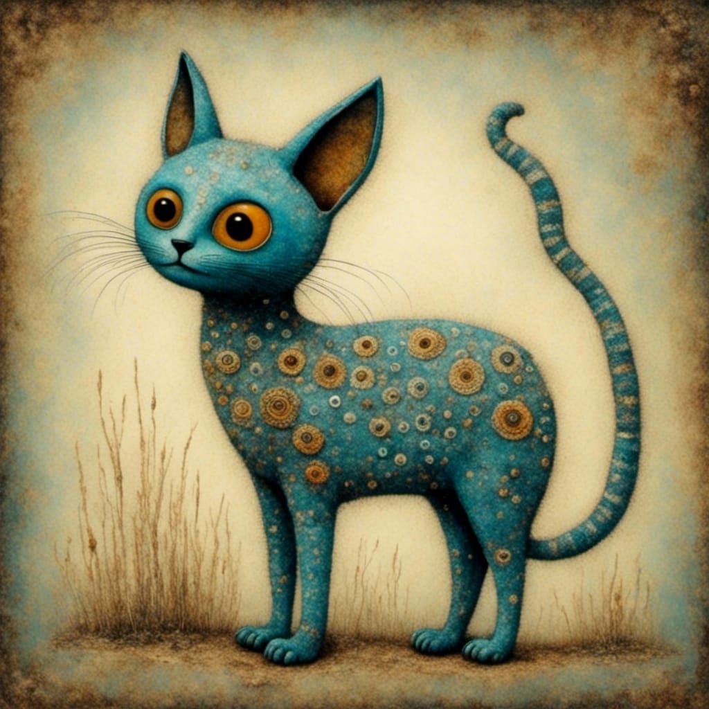 Dubuffet Style Dolls with Woolen Texture