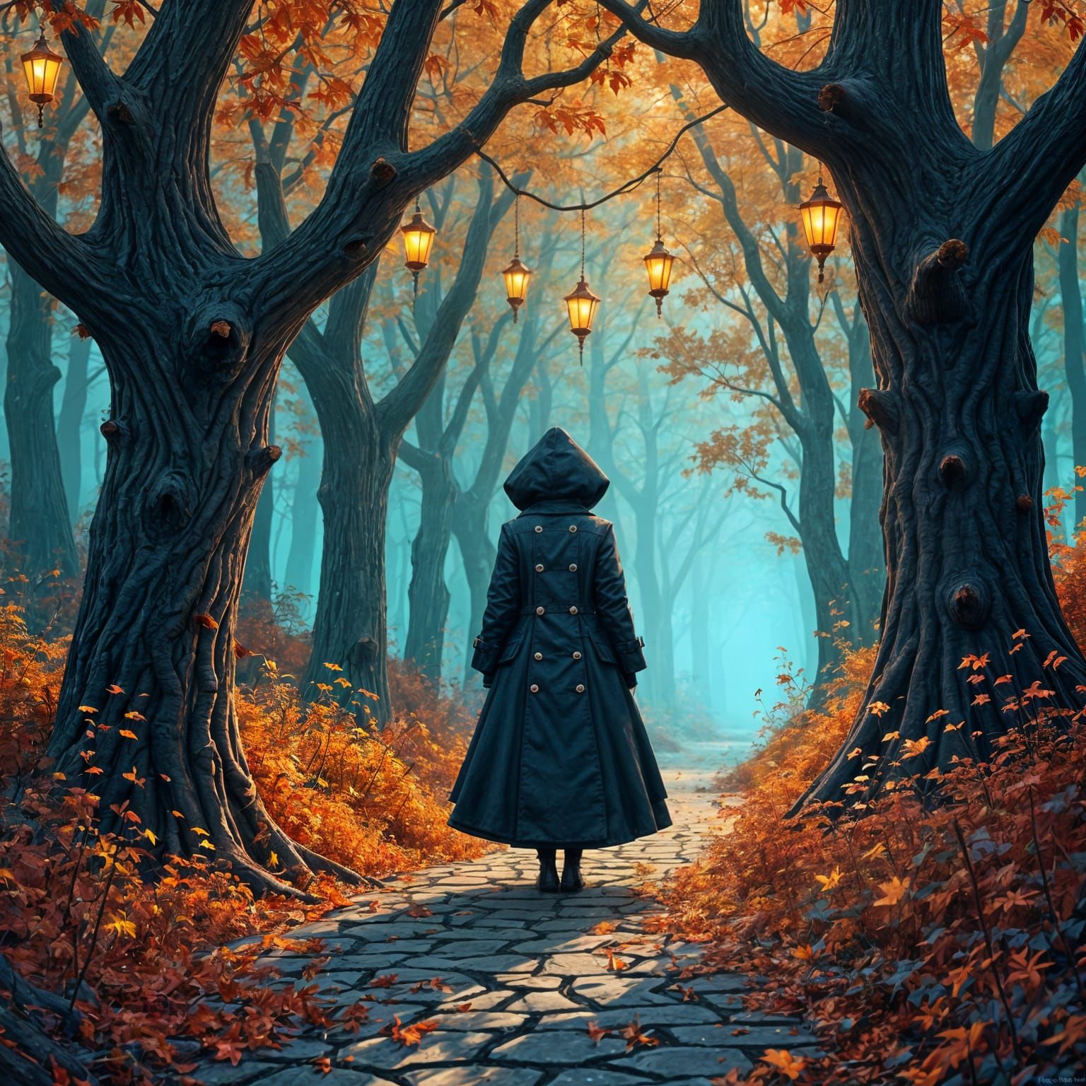 Detailed Autumn Matte Painting in Unreal Engine 5