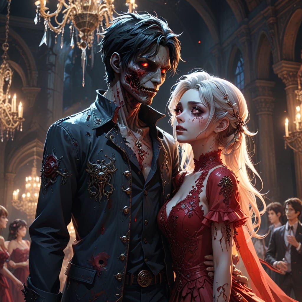 Zombie Prom Night in Dark Fantasy Castle Crypt