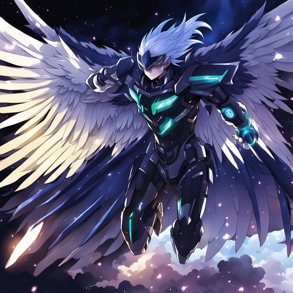 Anime Night Wing in Japanese Manga Style