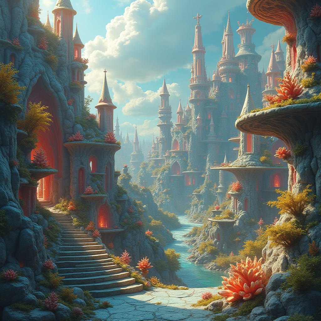 Surreal Dreamscapes of Whimsical Chaos in High Fantasy