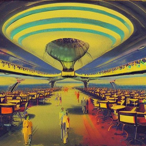 Retro Brazilian Casino Blimp Interior