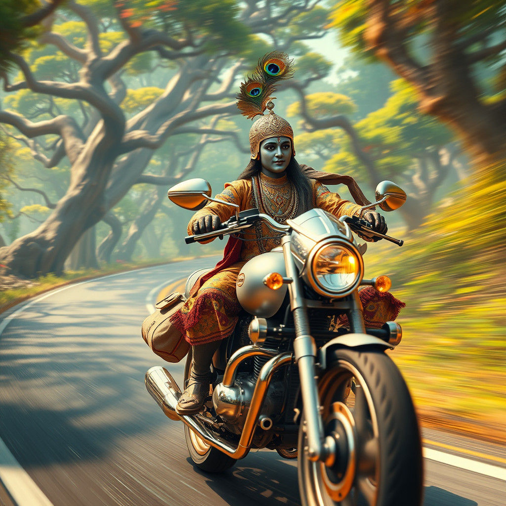 Lord Krishna on Motorcycle: Myth and Future