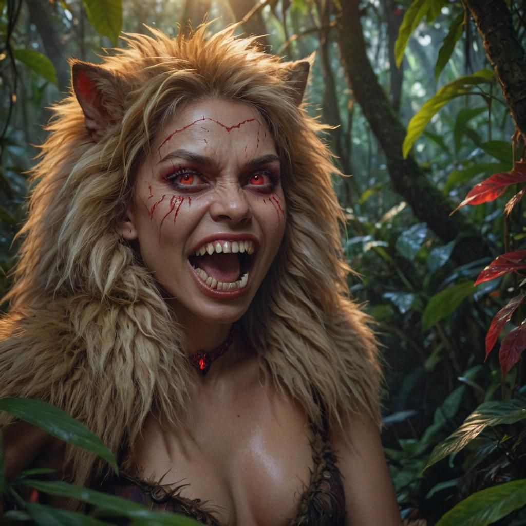 A hyperrealistic 8k medieval fantasy photo of a wild, hairy ...