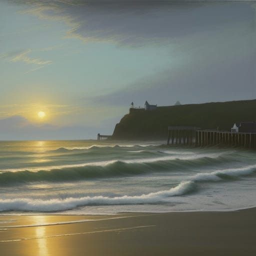 Coastal Serenity in Soft Blues and Greens