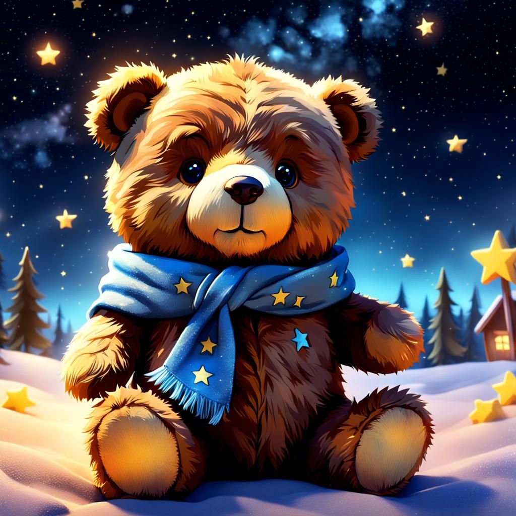 Sweet Dreams: Adorable Teddy Bear Wishes Good Night