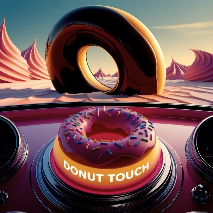 Retro-Futuristic Donut Wonderland in Vibrant Colors