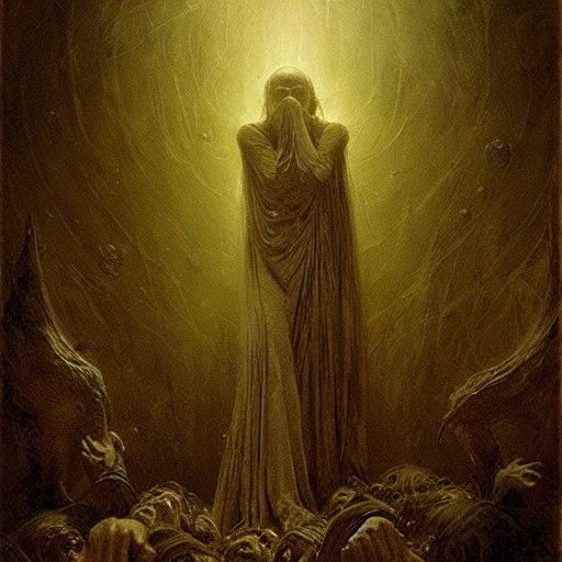 Nightmare Scene in Gothic Horror Style