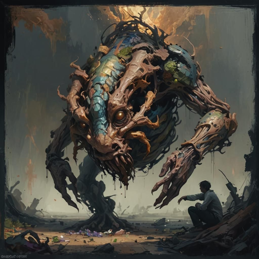 Eerie Frankenstein Monster Truck Concept Art