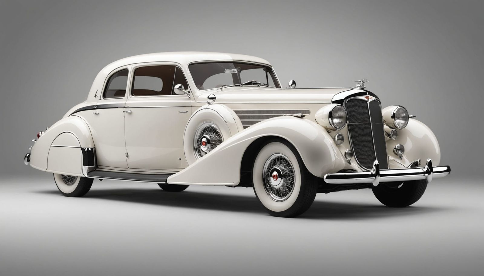 Sleek Vintage French Coupe de Ville Car in Luxurious Studio ...